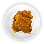 Chips, Mozzarella Cheese & Curry Sauce 